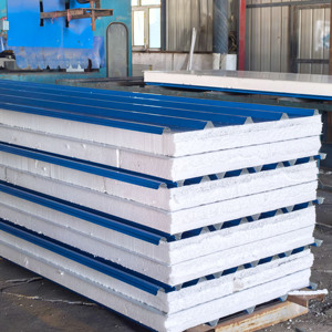 GUANGQIA Precio más barato Eps Panel de <span class=keywords><strong>techo</strong></span> sándwich Metal aislado 50mm 100mm Eps Paneles sándwich para <span class=keywords><strong>techo</strong></span> y pared - Product Image 1