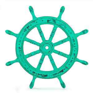 Venta caliente objeto de rueda de barco de madera buena calidad accesorios náuticos al por mayor rueda de barco elegante para decoración hogar y oficina - Product Image 3
