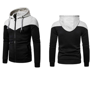 Sweat à capuche à fermeture éclair complète 100% coton pour hommes de qualité supérieure Durable et confortable Street Wear Élégant et polyvalent pour l'hiver - Product Image 5