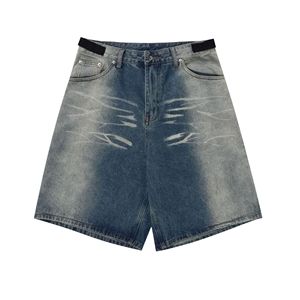 กางเกงขาสั้นผ้ายีนส์ขาสั้นทรงหลวมดีไซน์ใหม่สำหรับฤดูร้อน - Product Image 3