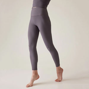 Mallas de gimnasio de nailon Spandex de cintura alta para mujer, pantalones de Yoga transpirables para Fitness, ropa cómoda de cintura media para Fitness - Product Image 6