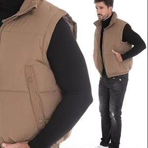 Venta Directa de Fábrica, Chaleco Acolchado con Cremallera Personalizado, Transpirable, de Alta Calidad, Informal, para Hombre, para Invierno, 100% - Product Image 1