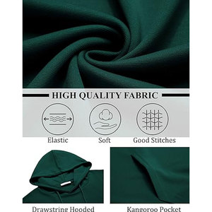 <b>Mens</b> Thin Athletic Hoodie <b>Pullover</b> Long Sleeve Workout Wholesale Fashion Custom Embroidery Hoodies 100% Cotton Regular Fit - Product Image 3
