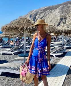 Vestido de fiesta de noche bohemio de verano elegante para mujer, vestidos casuales florales, vestidos de verano personalizados Vintage para mujer - Product Image 2