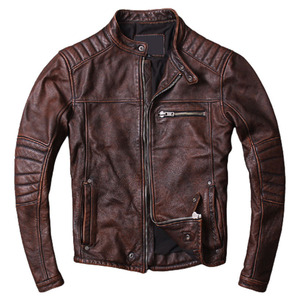 Veste en cuir noir de haute qualité 2026, col montant, style streetwear, veste d'hiver pour homme - Product Image 1