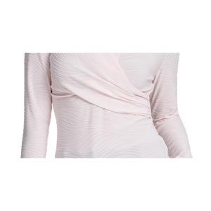 Top Rosa Taglia Media per Donna DKNY, Tessuto Traspirante Lavorato a Maglia con Collo Incrociato Texturizzato - Product Image 3