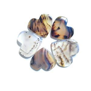 Piedras preciosas naturales en forma de corazón de ágata Montana multicolor de alto grado hechas a mano para manualidades y fabricación de joyas piedras preciosas sueltas - Product Image 2
