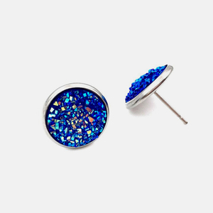 Nouvelle conception, boucles d'oreilles à clous originales en forme de cœur, personnalisées avec une photo, sublimation, argent sterling 925, sertissage en bezel, cadeau de fête - Product Image 6