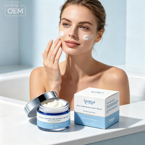 Sérum facial au peptide bleu et crème hydratante au peptide de cuivre – Soin quotidien hydratant et régénérant pour la peau |   OEM - Product Image 2