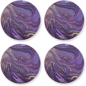 Dessous de verre en bois et résine de meilleure qualité Dessous de verre en résine en bois pour boissons Dessous de verre pour café Ensemble décoratif fait à la main de 4 - Product Image 3