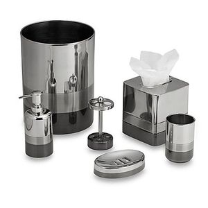 American Style Shiny Mirror Polished Bathroom <b>Set</b> OF 6 With Brushholder <b>Soap</b> dispenser Bathroom Accessories tissue Holder Trays - Product Image 2