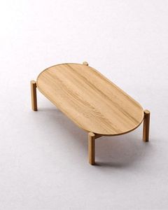 Table basse minimaliste en bois massif durable, table centrale en bois faite à la main, forme personnalisée, pour la décoration moderne du salon - Product Image 6