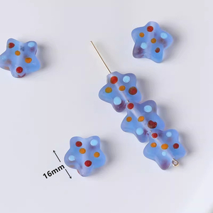 Creative Colorful Spot Star Round Beads Charm Glass Loose Beaded for DIY Bracelet <strong>Jewelry</strong> Accessories <strong>Supplies</strong> - Product Image 2