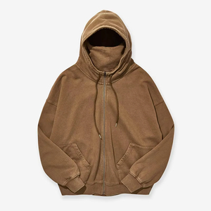 Sweat à capuche brodé personnalisé pour hommes, poids lourd Basics, avec poches, manches longues et masque d'hiver, sweatshirts en coton mélangé - Product Image 1