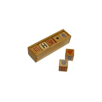 Tuiles de jeu anciennes faites à la main Domino dans une boîte en bois finition naturelle pour un jeu ludique