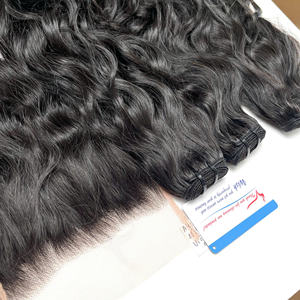 Cabello vietnamita ondulado crudo HD encaje Frontal suizo encaje fino línea de cabello Natural Frontal precio directo de fábrica disponible envío rápido - Product Image 4