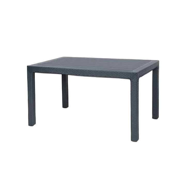 STARS PLASTİK RATTAN CAMSIZ MASA 80 X 140 ANTRASİT