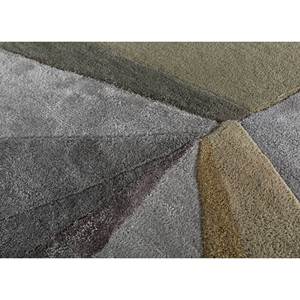 Alfombra de Lana y Viscosa Tejida a Mano Come Around, Diseño de Parches Grises y Negros para Uso en el Hogar y Exposiciones-Tnq-1126 - Product Image 3