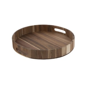 Bandeja para servir en casa y restaurante de tamaño personalizado, decoración de mesa tallada de madera de nuevo diseño con esmalte - Product Image 2