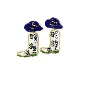 Boucles d'oreilles pendantes faites à la main, en perles, boucles d'oreilles pendantes en perles de rocaille pour femmes, bijoux bohèmes colorés, accessoires pour cadeaux - Product Image 1