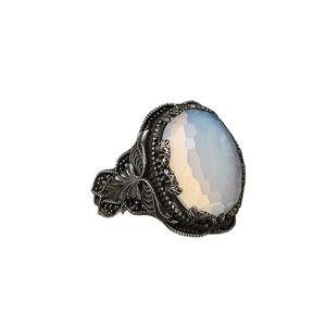 Moon Stone Dazzle <b>Men</b> <b>Ring</b> Traditional Motif 925 Silver Turkish Wholesale Silver Jewelry Turkish Handmade <b>Ring</b> - Product Image 1