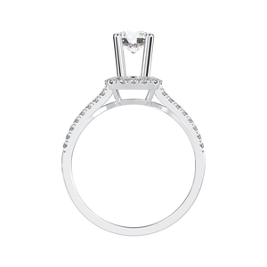 Anillo de cuatro garras de Plata de Ley 925 con piedra de diamante CZ de corte brillante de lujo, joyería clásica Calista para fiestas de aniversario - Product Image 4