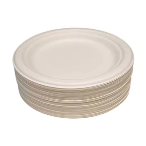 Assiettes jetables STAVIAN rondes de 6 pouces, tailles personnalisées, écologiques, 100 % biodégradables, blanches et brunes, prix des assiettes jetables - Product Image 6