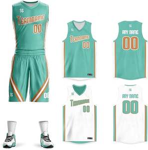 Conjunto de Uniforme de Baloncesto Sublimado de Diseño Personalizado, Jersey y Pantalones Cortos en Degradado Azul Claro y Blanco - Product Image 4