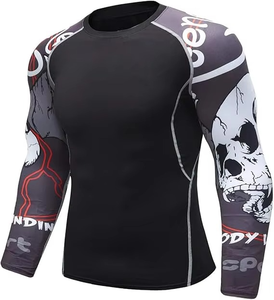 T-shirt de compression personnalisé à séchage rapide, manches longues, UPF 50, rashguard, vêtements de plage, protection solaire, anti-UV, rashguard - Product Image 3