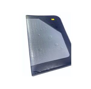 Organizador de documentos profesional de 6 bolsillos Carpeta de archivos de cadena de cuero multiusos con cremallera Producto de archivo de alta calidad - Product Image 3