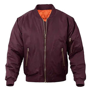 Blouson aviateur en satin personnalisé OEM pour hommes en coton et polyester de haute qualité avec deux poches latérales pour l'hiver - Product Image 6