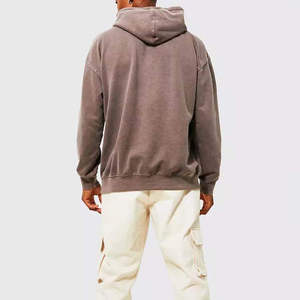Nouveaux sweats à capuche pour hommes tendance délavés à l'acide 100% coton respirant Logo personnalisé Service OEM Automne Vente chaude Sweats à capuche surdimensionnés - Product Image 4