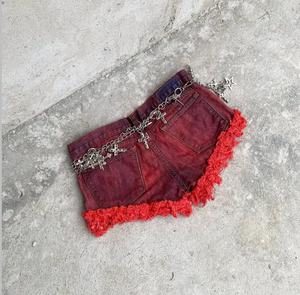 Pantalones Cortos de Mezclilla para Mujer, Estilo Veraniego, con Lentejuelas y Apliques, Sexy, Mini, para Chicas - Product Image 5