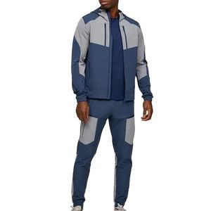 Survêtement pour hommes tenue coupe-vent ensemble en nylon veste de sport survêtement coupe-vent zippé pour OEM personnalisé - Product Image 1