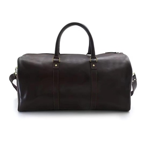 High Quality Genuine Leather Travel Duffle <b>Bag</b> <b>Large</b> Capacity Waterproof Gym Sport Weekend Overnight <b>Bag</b> <b>With</b> Shoe <b>Compartment</b> - Product Image 3