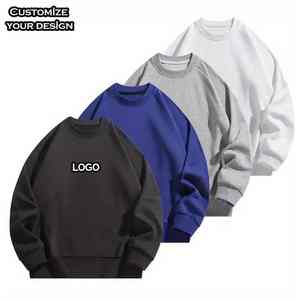 Sweat-shirt personnalisé pour hommes Pull-over d'usine OEM en polaire de coton lourd Streetwear à la mode Tenue d'entraînement de gymnastique - Product Image 3