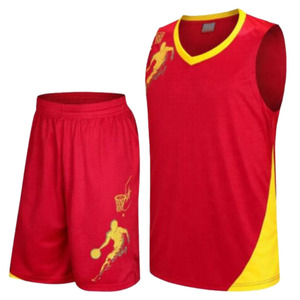 Ensemble de maillots de basket-ball personnalisés pour hommes, 100% polyester, impression par sublimation, séchage rapide, respirant, été - Product Image 5