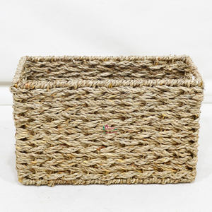 Artex Dong Thap Handmade Wicker <b>Seagrass</b> <b>Storage</b> <b>Baskets</b> Decorative Gift Boxes for Home Kitchen and Everyday Organization - Product Image 4