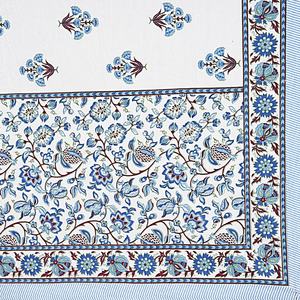 Premium Hand Block Print Cotton Double Bedsheet 2 Pillow <b>Covers</b> Eco-friendly 200TC Animal Leaves Blue Floral Traditional Indian - Product Image 4