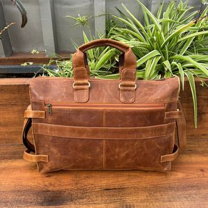Custom Full Grain Leather <b>Briefcase</b> for Men Handcrafted Leather <b>Laptop</b> <b>Bag</b> for Men/Custom Design Cowhide Leather Messenger <b>Bags</b> - Product Image 5