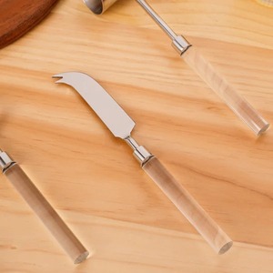 Juego de herramientas de barra de cabeza plateada de lujo con elegante mango de vidrio transparente perfecto para Home Bar Cocktail Mixing Essentials - Product Image 3