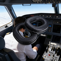 Coussinets d'oreille de rechange pour casque d'aviation, demi-coussinets en gel et mousse pour écouteurs