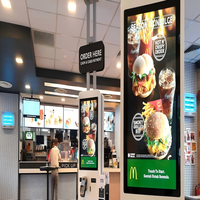 Tahan air, tahan kabut dan tahan minyak sudut pandang lebar 178 °, lampu biru rendah layar Poster P4, layar promosi Menu restoran