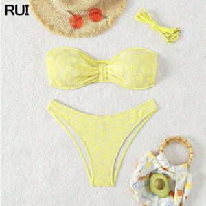 Conjunto de Bikini para niñas de alta calidad con estampado Floral Tankini traje de baño de secado rápido característica adultos ropa de playa joyería fábrica al por mayor - Product Image 1