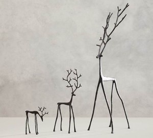 Sculpture moderne de tête de cerf dorée, figurine abstraite de cerf en aluminium pour la décoration de maison de luxe, statue de renne en métal, centre de table artistique - Product Image 3