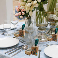 Boîte à dragées plume de paon, dossiers gaufrés, papier kraft vintage biodégradable, cadeau sur le thème du voyage, fête, mariage, anniversaire
