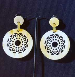 Pendientes de cuerno de Búfalo, pendientes de cuerno de precio barato para mujer y moda India, joyería de cuerno de búfalo, disfraz hecho a mano por HF CRAFTS - Product Image 2