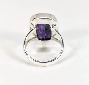 <b>Amethyst</b> Stone Cushion cabs <b>Ring</b> Solid 925 Sterling Silver Unique Design <b>Ring</b> Women Girl Engagement Wedding Band Wholesale Bulk - Product Image 3