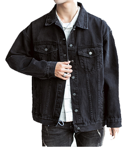 Chaqueta de cuero cómoda con cuello levantado para hombre, lona recubierta, estampado personalizado, con capucha de color, transpirable, bueno para otoño, nuevo - Product Image 1