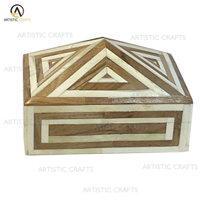 Boîte en os naturel faite à la main en briques de luxe, boîte de rangement décorative écologique pour panneaux muraux - Product Image 1